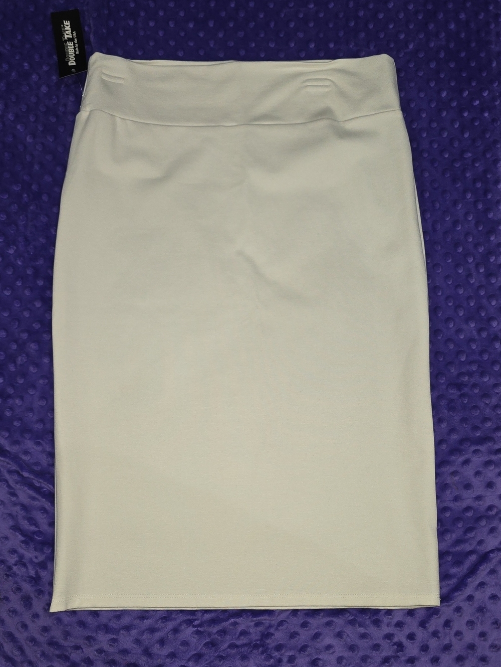 White Pencil Skirt - Women's Classic Waistband